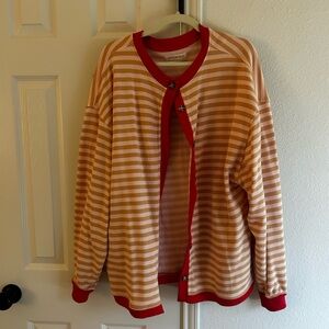 Free People Classic Striped Cardigan